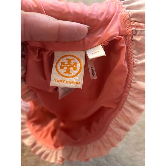 Tory Burch Blushing Pink Ditsy Leaf Bandeau Bikini Top M - Picture 3 of 4